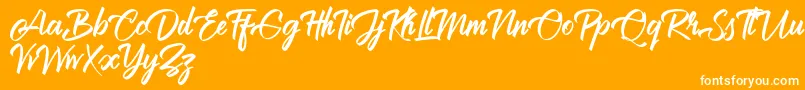 Brilliantte Personal Use Only Font – White Fonts on Orange Background