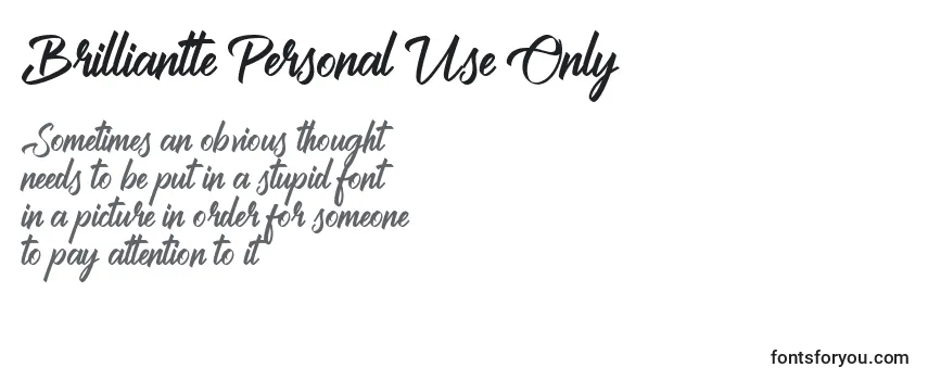 Schriftart Brilliantte Personal Use Only (122157)