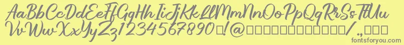 Brillotus-Schriftart – Graue Schriften auf gelbem Hintergrund