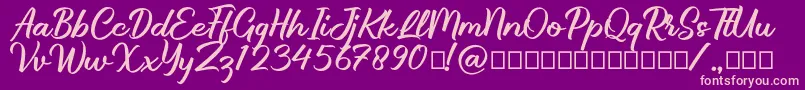 Brillotus Font – Pink Fonts on Purple Background
