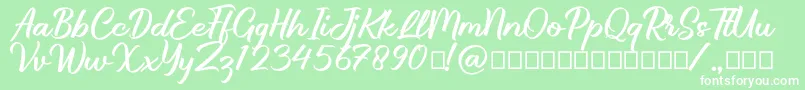 Brillotus Font – White Fonts on Green Background
