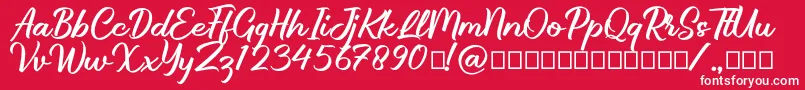 Brillotus Font – White Fonts on Red Background