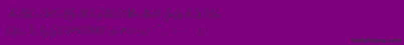 Шрифт brillyo  reguler – чёрные шрифты на фиолетовом фоне