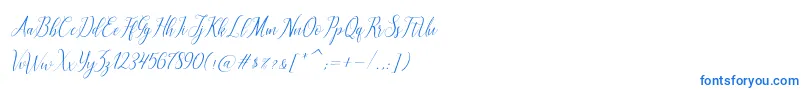 Шрифт brillyo  reguler – синие шрифты