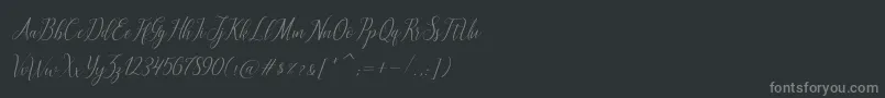Шрифт brillyo  reguler – серые шрифты на чёрном фоне