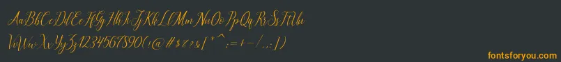 Шрифт brillyo  reguler – оранжевые шрифты на чёрном фоне
