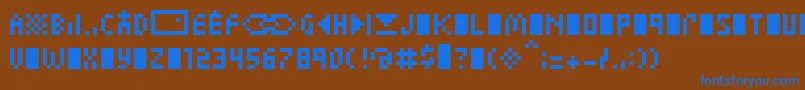 ZuptypeCcc Font – Blue Fonts on Brown Background