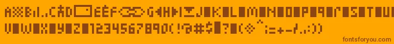 Więcej informacji o czcionce ZuptypeCcc Czcionka ZuptypeCcc – brązowe czcionki na pomarańczowym tle