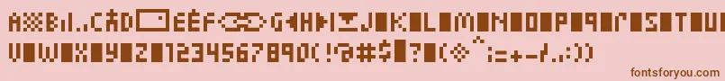 Шрифт ZuptypeCcc – коричневые шрифты на розовом фоне