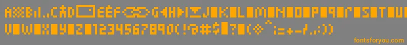 Lisätietoja ZuptypeCcc-fontista ZuptypeCcc-fontti – oranssit fontit harmaalla taustalla