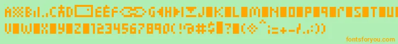 fuente ZuptypeCcc – Fuentes Naranjas Sobre Fondo Verde