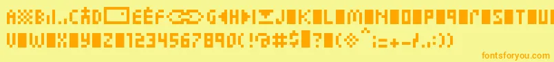 ZuptypeCcc Font – Orange Fonts on Yellow Background