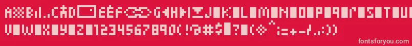ZuptypeCcc Font – Pink Fonts on Red Background