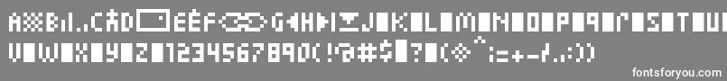 フォントZuptypeCcc – 灰色の背景に白い文字