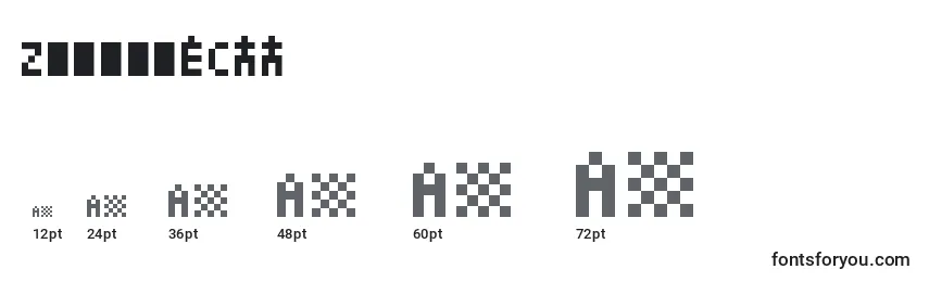Размеры шрифта ZuptypeCcc
