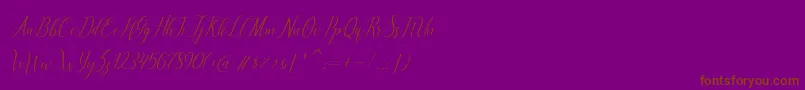 En savoir plus sur la police brillyo Slant Police brillyo Slant – polices brunes sur fond violet