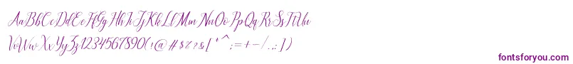 brillyo Slant Font – Purple Fonts on White Background