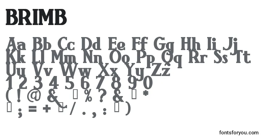 Schriftart BRIMB    (122163) – Alphabet, Zahlen, spezielle Symbole