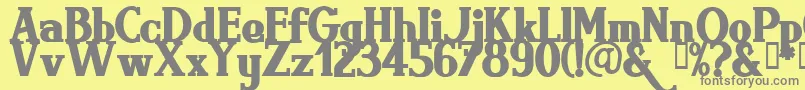 BRIMB    Font – Gray Fonts on Yellow Background