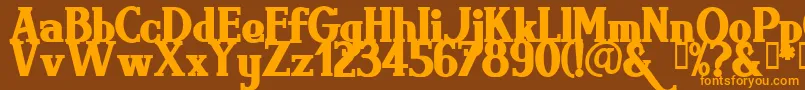 BRIMB    Font – Orange Fonts on Brown Background