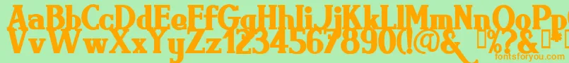 BRIMB    Font – Orange Fonts on Green Background