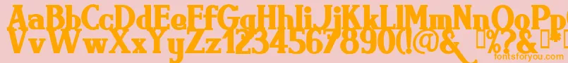 BRIMB    Font – Orange Fonts on Pink Background