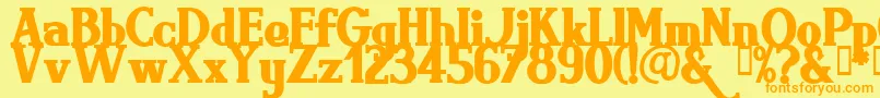 BRIMB    Font – Orange Fonts on Yellow Background