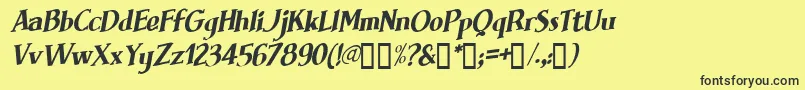 BRIMFI   Font – Black Fonts on Yellow Background