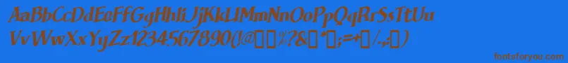 BRIMFI   Font – Brown Fonts on Blue Background