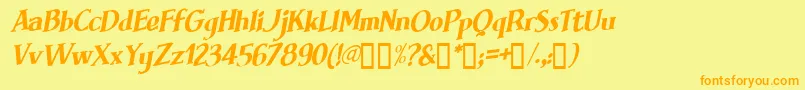 BRIMFI   Font – Orange Fonts on Yellow Background