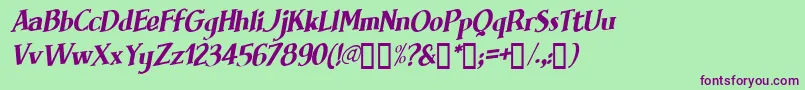 BRIMFI   Font – Purple Fonts on Green Background