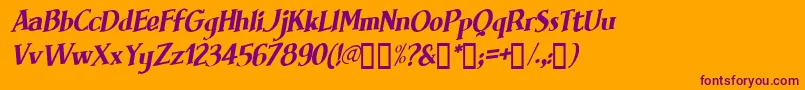 BRIMFI   Font – Purple Fonts on Orange Background