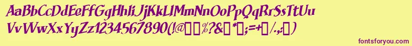 BRIMFI   Font – Purple Fonts on Yellow Background