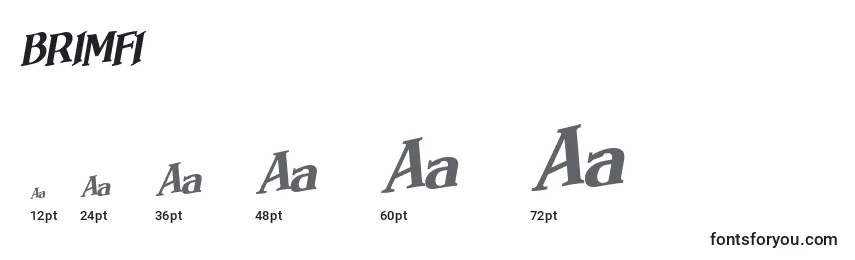 Размеры шрифта BRIMFI   (122164)