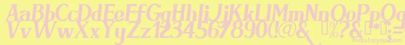 BRIMI    Font – Pink Fonts on Yellow Background