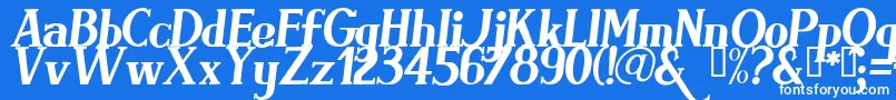 BRIMI    Font – White Fonts on Blue Background
