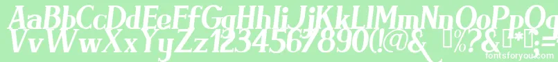 BRIMI    Font – White Fonts on Green Background