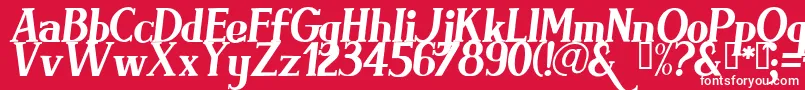 BRIMI    Font – White Fonts on Red Background