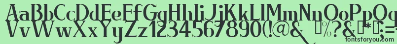 フォントBRIML    – 緑の背景に黒い文字