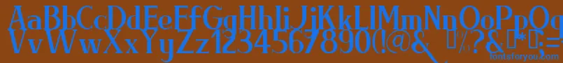 BRIML    Font – Blue Fonts on Brown Background