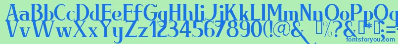 BRIML    Font – Blue Fonts on Green Background