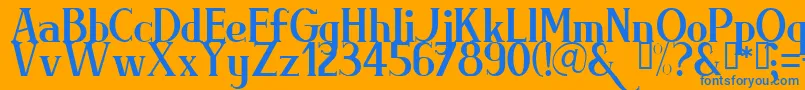 BRIML    Font – Blue Fonts on Orange Background