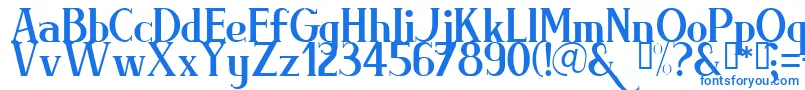 フォントBRIML    – 白い背景に青い文字