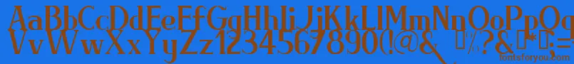 BRIML    Font – Brown Fonts on Blue Background