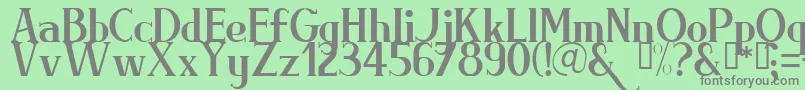 フォントBRIML    – 緑の背景に灰色の文字