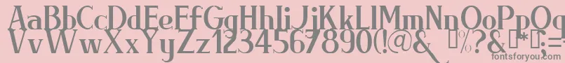 フォントBRIML    – ピンクの背景に灰色の文字