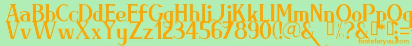 BRIML    Font – Orange Fonts on Green Background