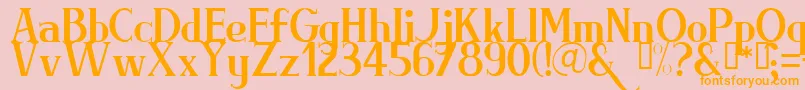 BRIML    Font – Orange Fonts on Pink Background