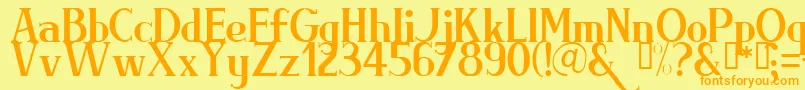 BRIML    Font – Orange Fonts on Yellow Background