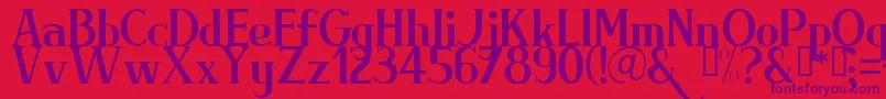 BRIML    Font – Purple Fonts on Red Background